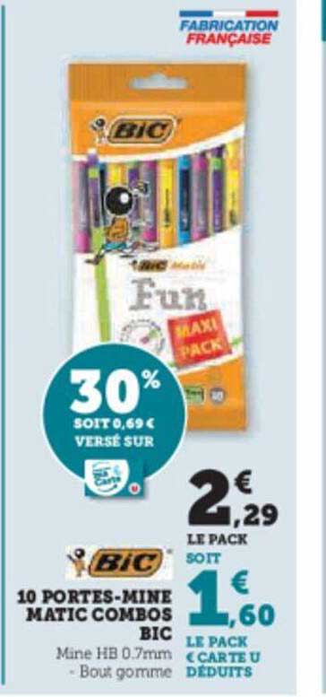 10 Portes-mine Matic Combos Bic