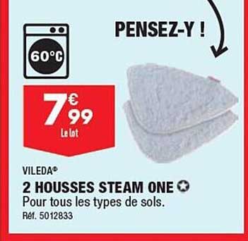 2 Housses Steam One Vileda