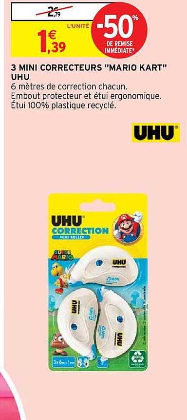 3 mini correcteurs "mario kart" uhu