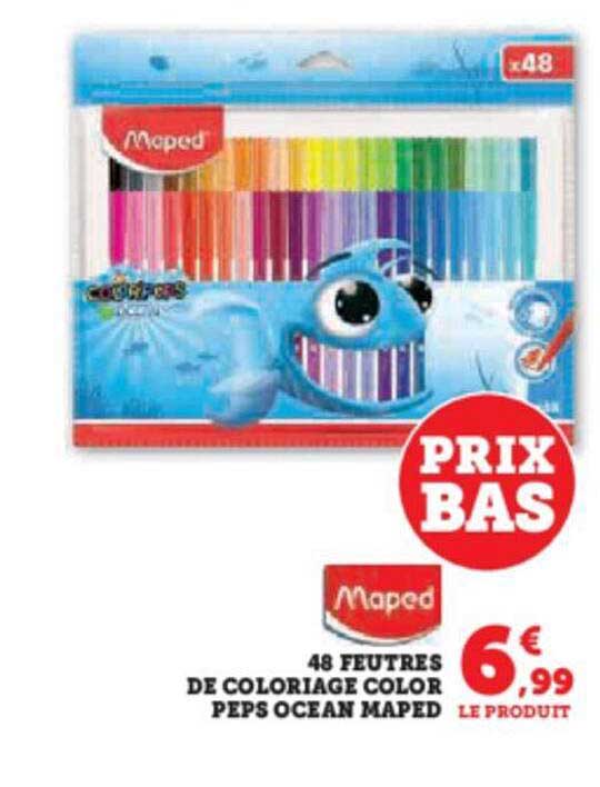 48 feutres de coloriage color peps océan maped