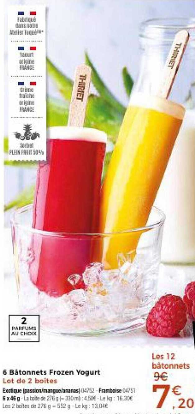 6 Bâtonnets Frozen Yogurt
