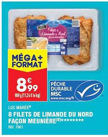 8 filets de limande du nord façon meunière loc marée