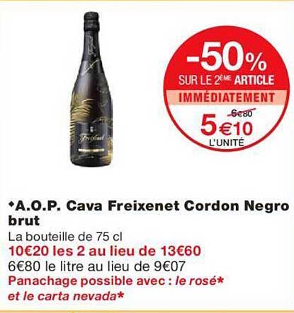 a.o.p. cava freixenet cordon negro brut