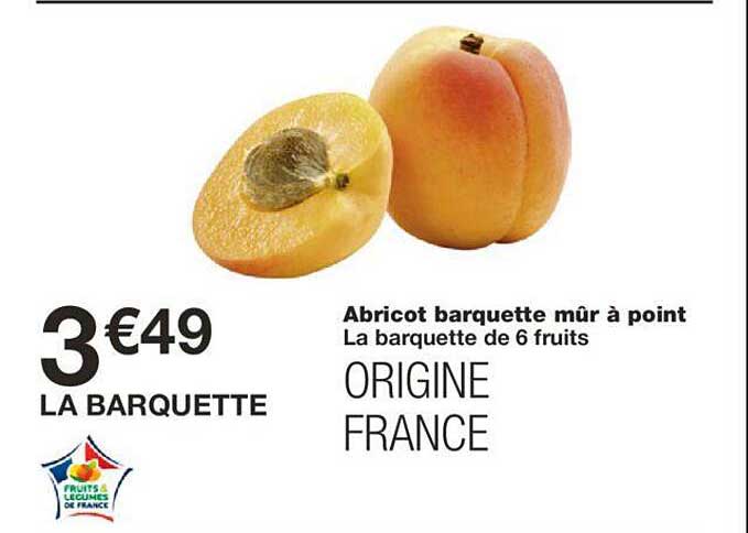 Abricot Barquette Mûr à Point