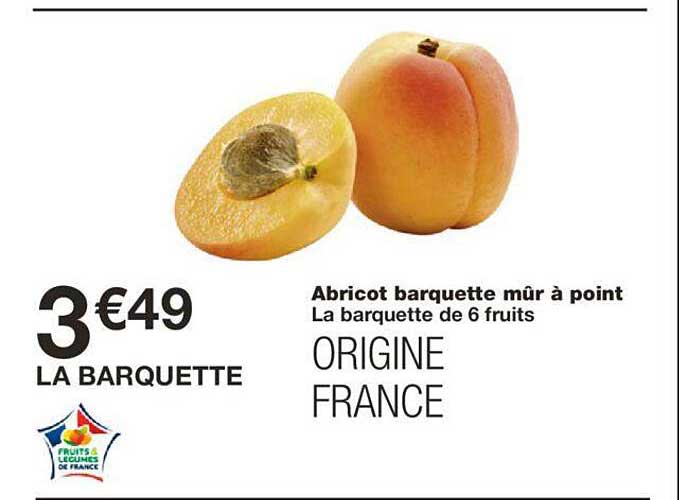 abricot barquette mur a point