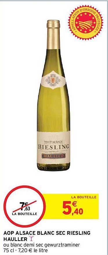 Aop Alsace Blanc Sec Riesling Hauller