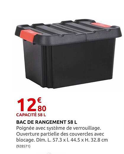 Bac De Rangement 58l
