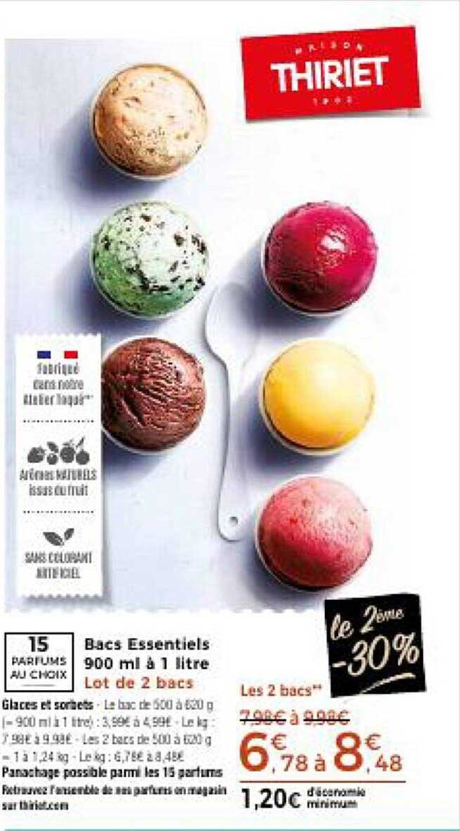 bacs essentiels 900ml à 1 litre