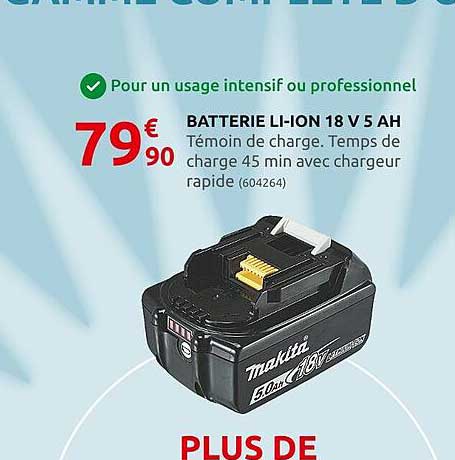 batterie li-ion 18v 5Ah makita