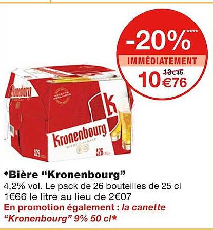 Bière "kronenbourg"
