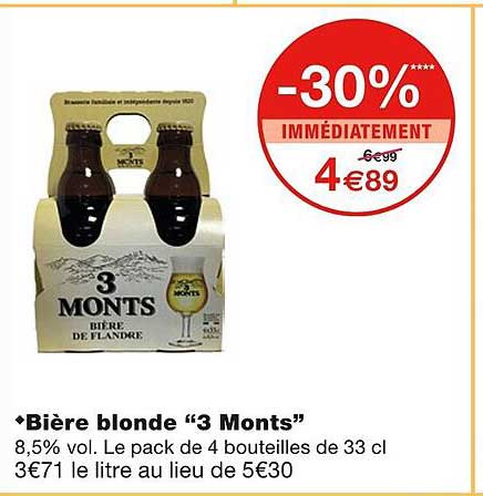 bière blonde "3 monts"