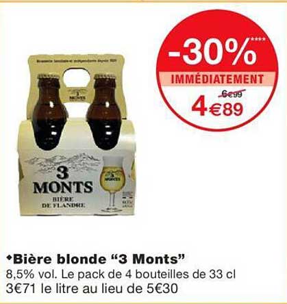 bière blonde 3 monts