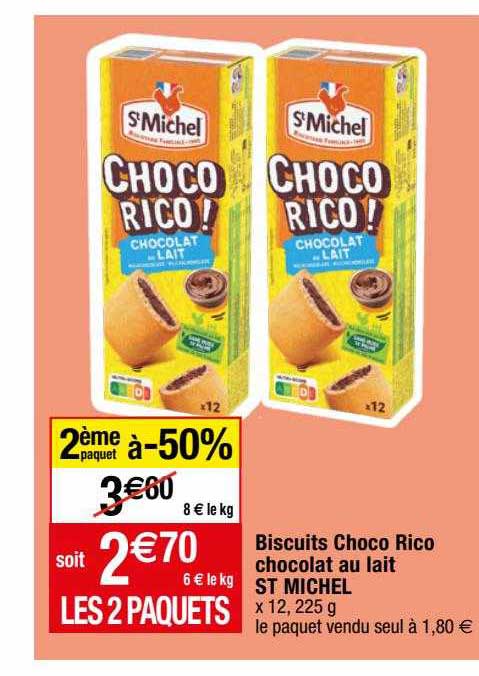 Biscuits Choco Rico Chocolat Au Lait St Michel