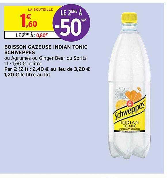 boisson gazeuse indian tonic schweppes