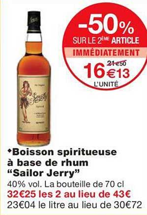 Boisson Spiritueuse à Base De Rhum Sailor Jerry