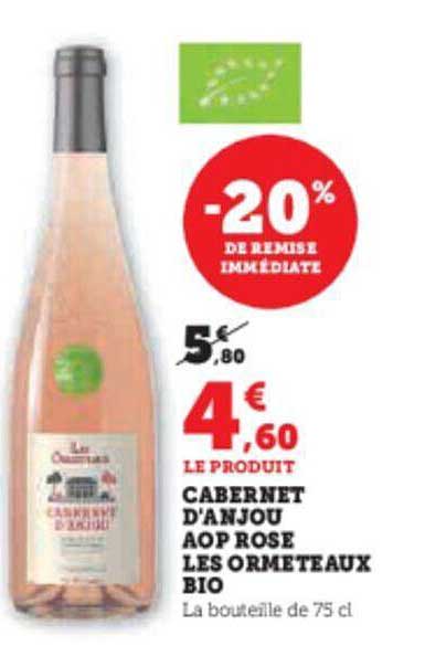 cabernet d'anjou aop rosé les ormeteaux bio