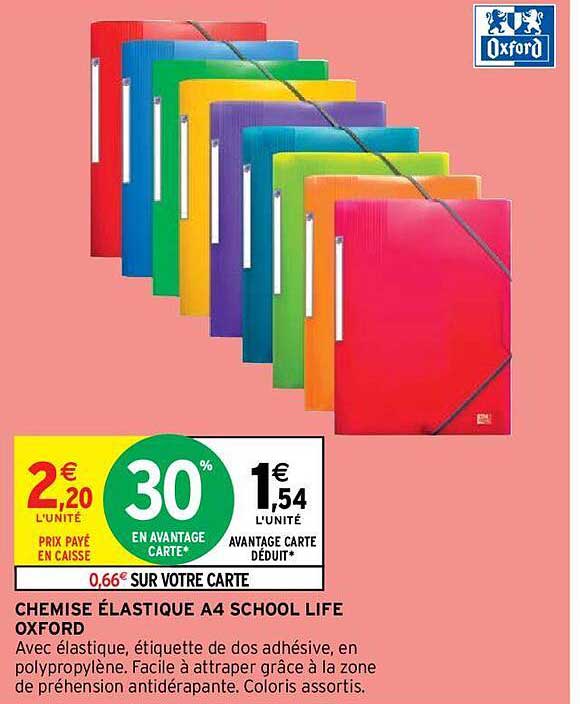 Chemise élastique A4 School Life Oxford