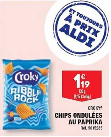 chips ondulées au paprika croky