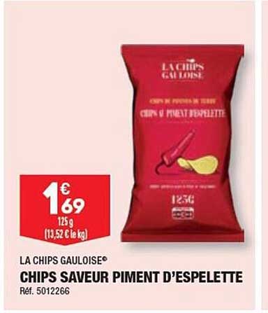 chips saveur piment d'espelette la chips gauloise