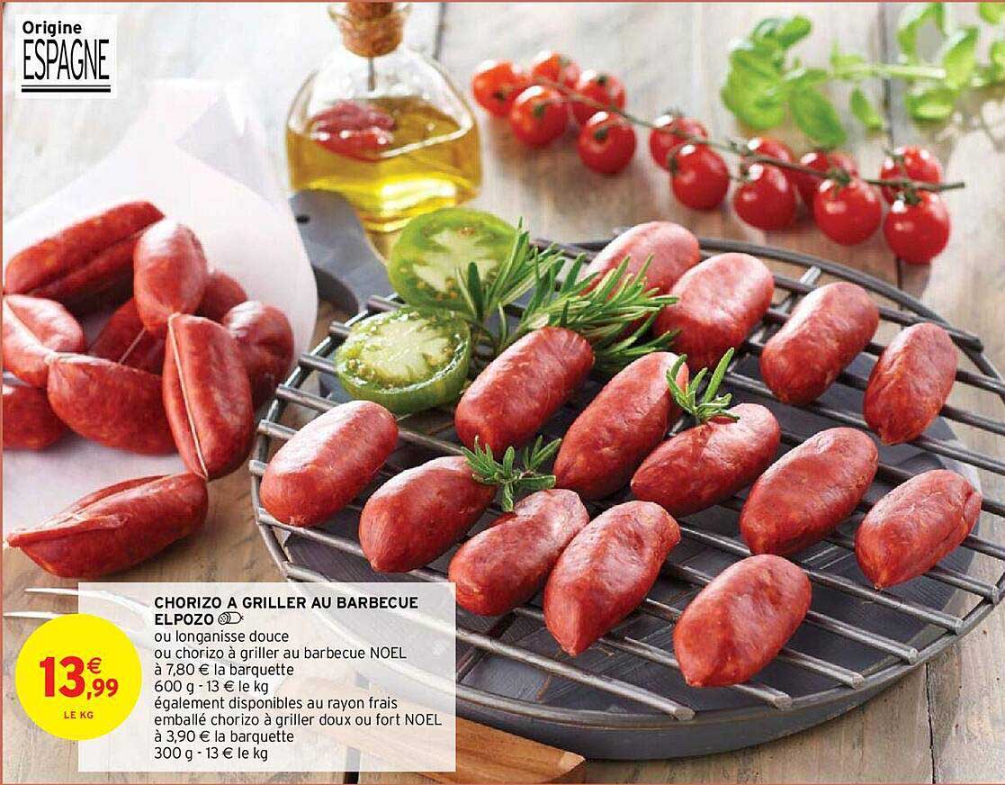 Chorizo à Griller Au Barbecue Elpozo
