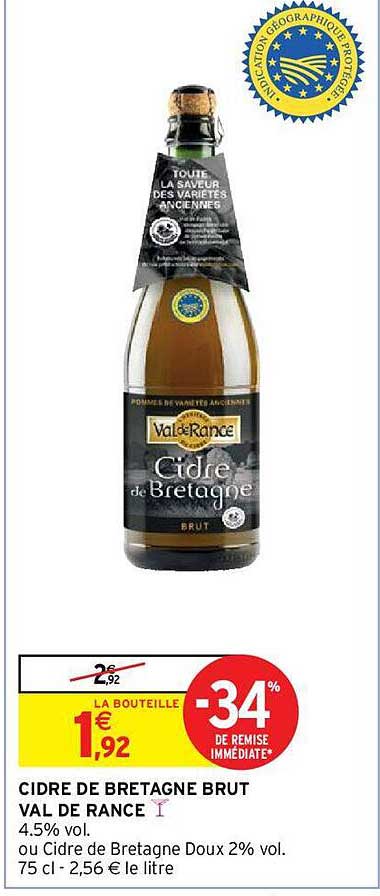 cidre de bretagne brut val de rance