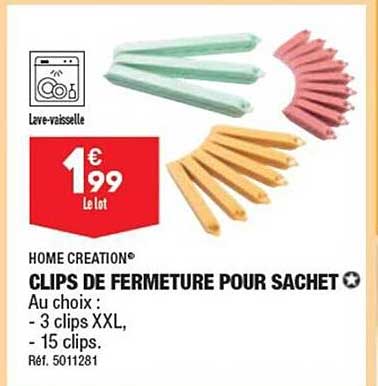 Clips De Fermeture Pour Sachet Home Creation
