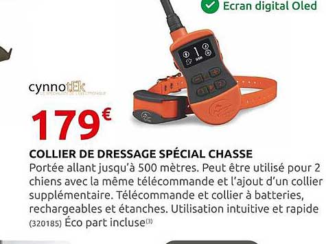 collier de dressage spécial chasse