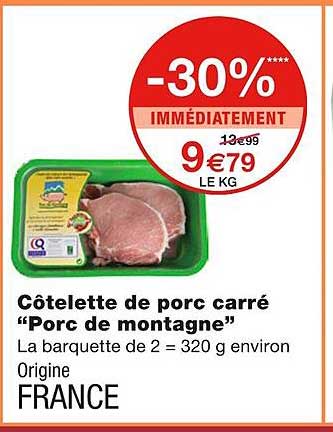 Côtelette De Porc Carré "porc De Montagne"