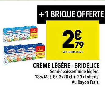 Crème Légère - Bridélice