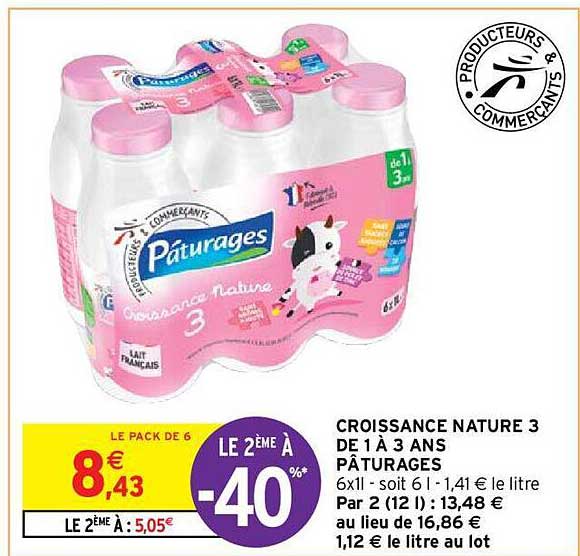 croissance nature 3 de 1 à 3 ans pâturages