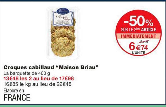 croques cabillaud "maison briau"