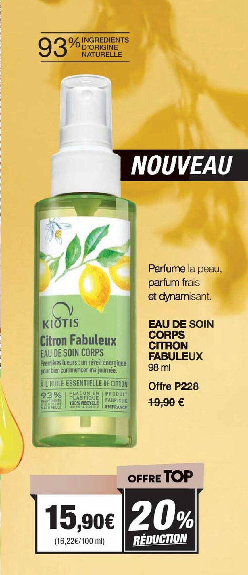 eau de soin corps citron fabuleux