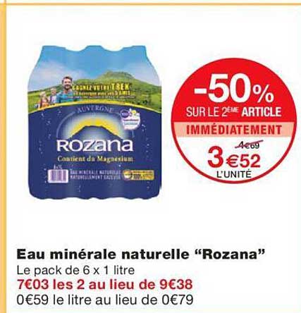 eau mineral naturelle "rozana"