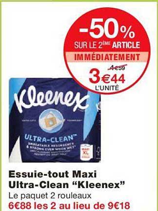essuie-tout maxi ultra-clean "kleenex"