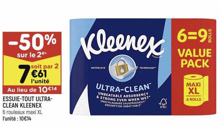 essuie-tout ultra-clean kleenex