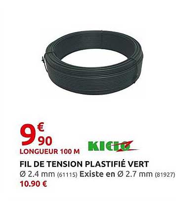Fil De Tension Plastifié Vert Kidoz