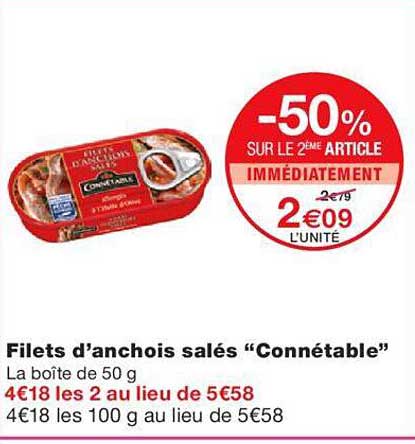 filets d'anchois salés "connétable"