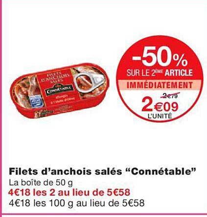 filets d'anchois sales "connetable"