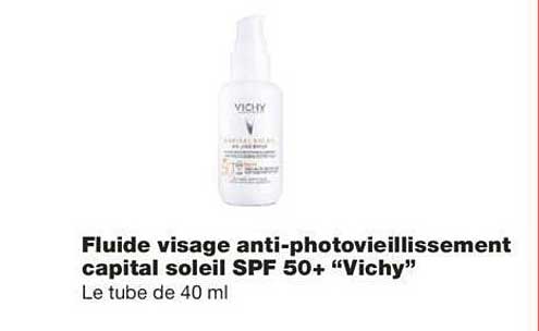 fluide visage anti-photoveillissement capital soleil spf 50+ vichy