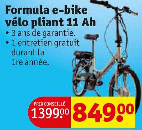 formula e-bike vélo pliant 11 Ah