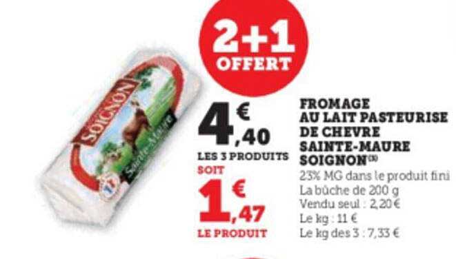 Fromage Au Lait Pasteurisé De Chèvre Sainte-maure Soignon