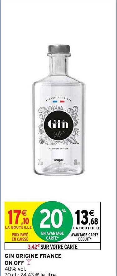gin origine france on off