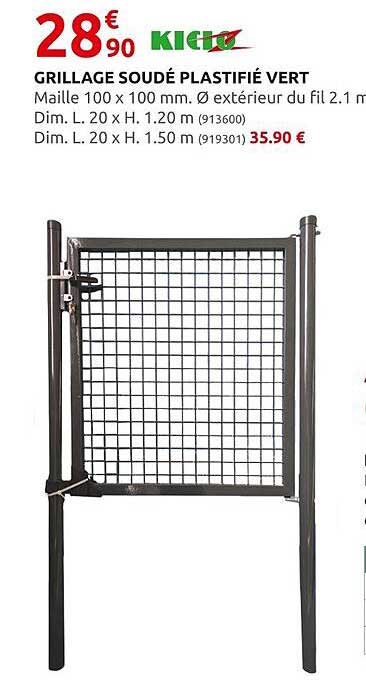 grillage soudé plastifié vert kidoz