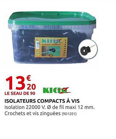 isolateurs compacts à vis kidoz
