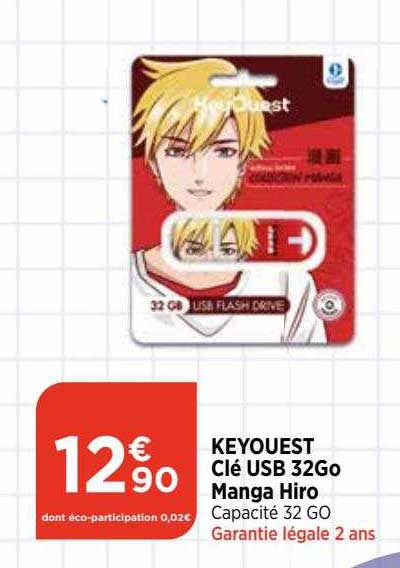 keyouest clé usb 32go manga hiro