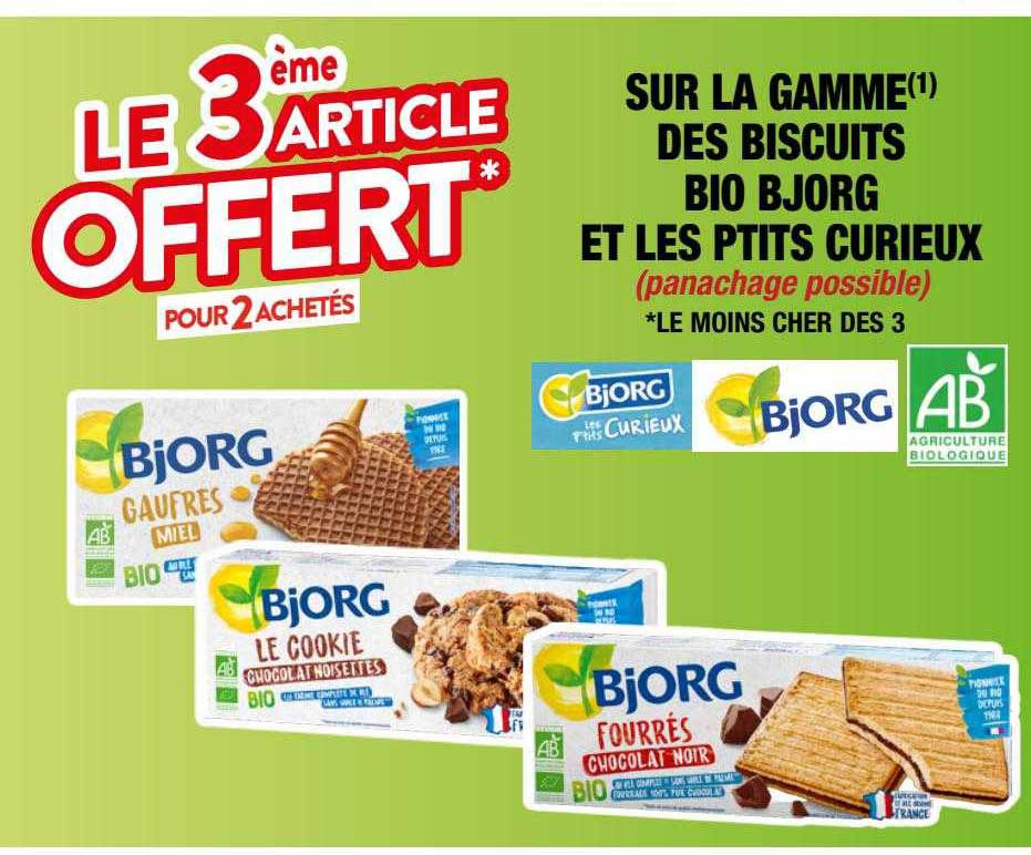 la gamme des biscuits bio bjorg et les ptits curieux