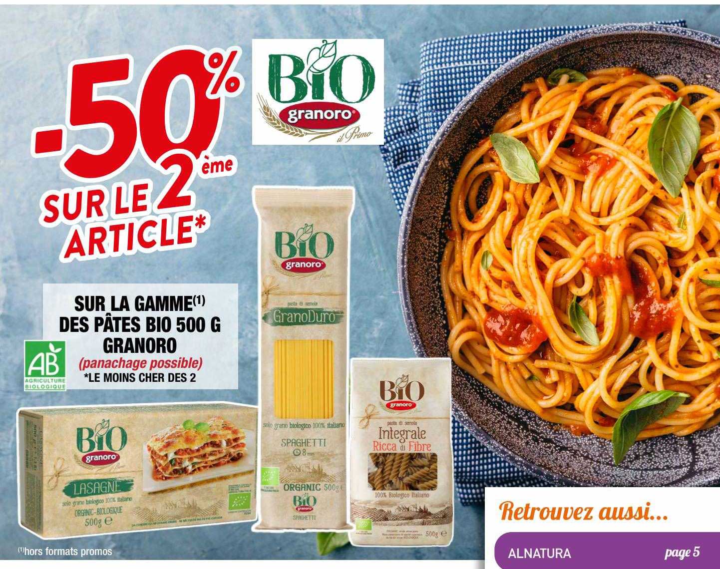 La Gamme Des Pâtes Bio 500g Granoro