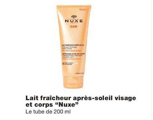 lait fraîcheur après-soleil visage et corps nuxe