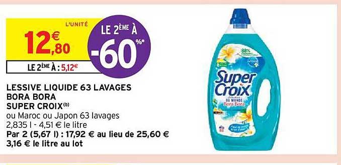 lessibe liquide 63 lavages bora bora super croix