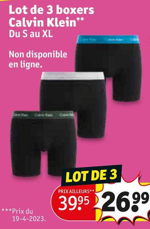 lot de 3 boxers calvin klein